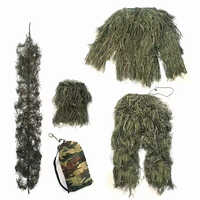 Ghillie Suit - Lightweight Fabric With Natural And Synthetic Strands | Effective Camouflage For Military, Hunting, And Wildlife Photography