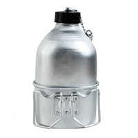 Fleece-lined Water Bag - 8x5x3 Inches, Silver Aluminum Canteen With Temperature Retention | Ideal For Hiking, Camping, Sailing, And Outdoor Survival