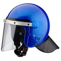 Police Helmet - Advanced Polycarbonate Material | Enhanced Impact Resistance, Adjustable Fit, High Visibility Reflective Strip, Comfortable Padding