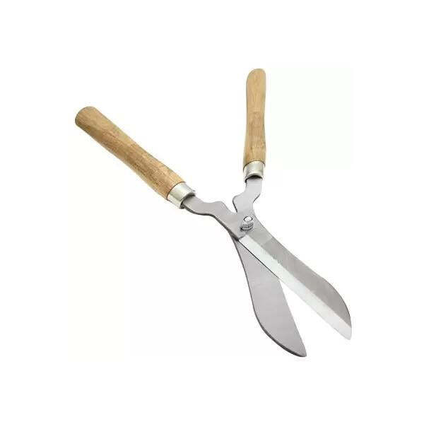 WOODEN HANDLE HEDGE SHEARS BUSH CLIPPER (0455)