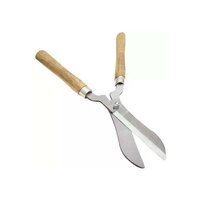 WOODEN HANDLE HEDGE SHEARS BUSH CLIPPER (0455)
