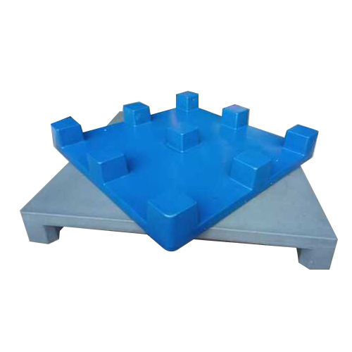 Rot Molded 9 Leg Pallet - Color: Blue