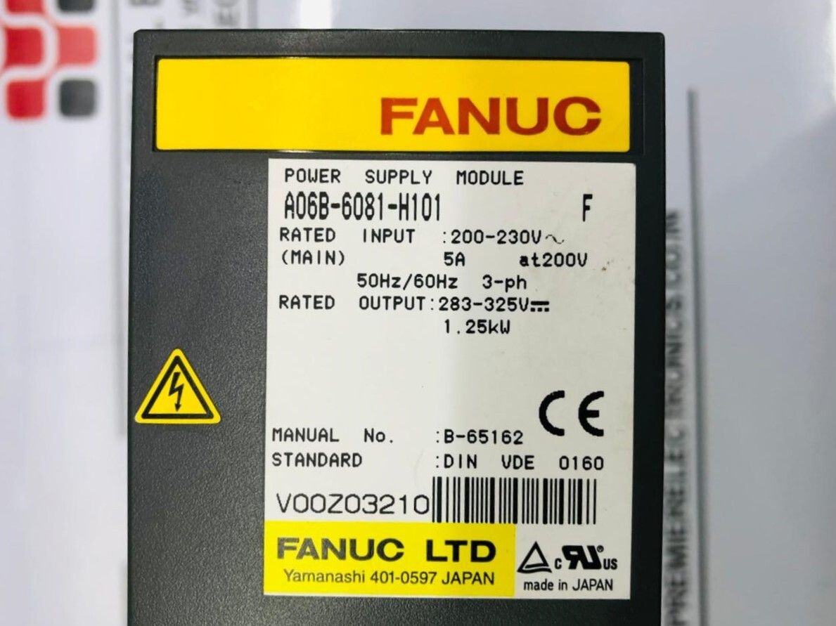 FANUC POWER  SUPPLY MODULE A06B-6081-H101   1.25KW  230V