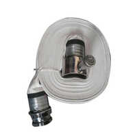 Canvas Hose Pipe With Male & Female Coupling-ss - Color: White