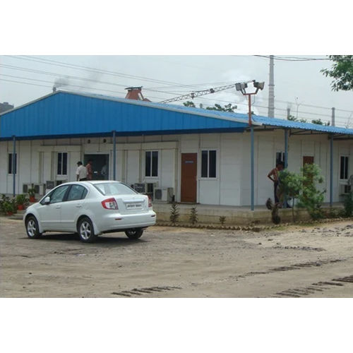 White And Blue Prefabricated Offices