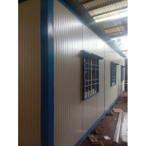 White And Blue Sandwich Panel Staff Accommodation