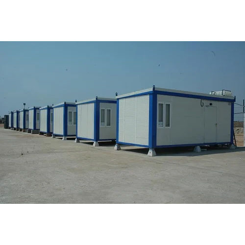 White And Blue Portable Staff Accommodation Container