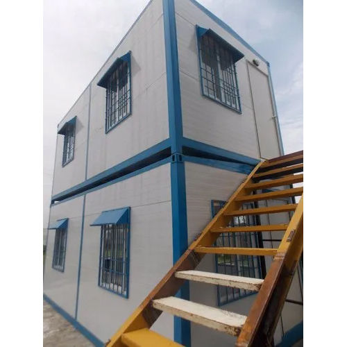 White And Blue Labour Accommodation Container