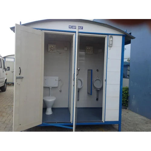 White Steel Prefabricated Portable Toilet