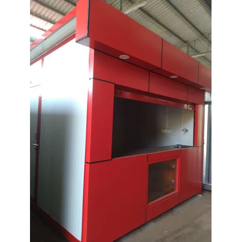 Red Prefabricated Shops Kiosks