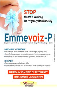 Doxylamine Succinate 10mg  Pyridoxine Hydrochloride 10mg  Folic Acid 2.5mg