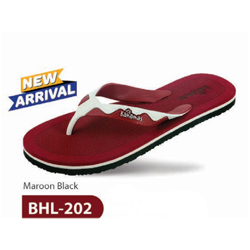 BHL 202 Maroon Black Slipper