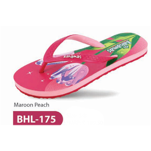 BHL 175 Maroon Peach Slipper
