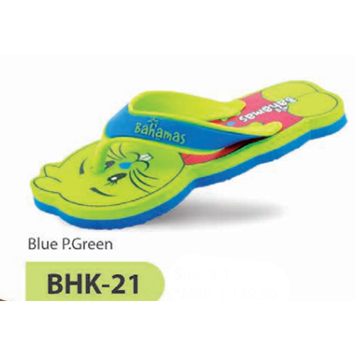 BHK 21 Blue P Green Kids Slipper