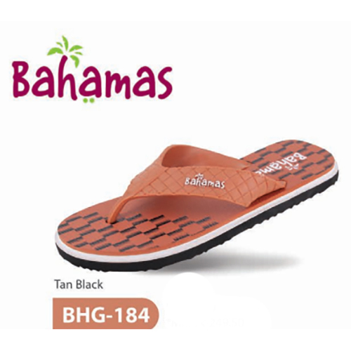 BHG 184 Tan Black Mens Slipper