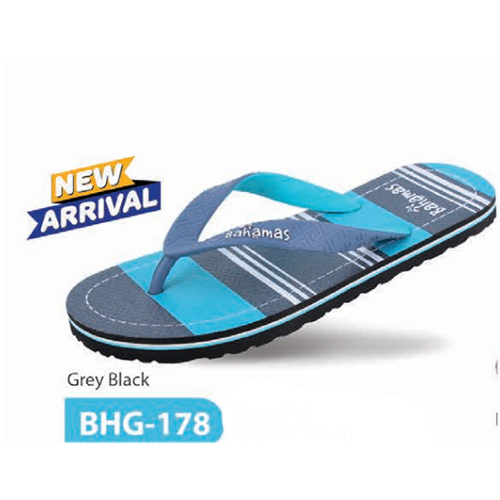 BHG 178 Grey Black Mens Slipper