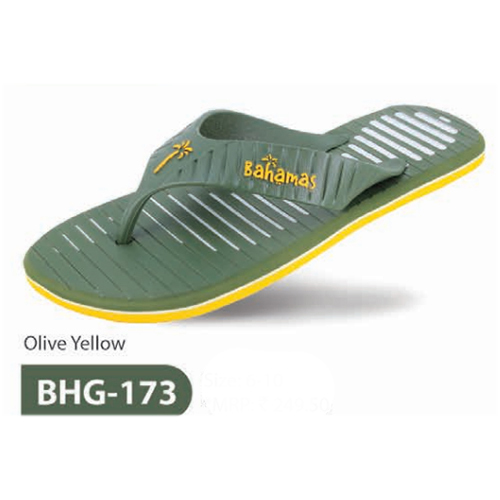 BHG 173 Olive Yellow Mens Slipper