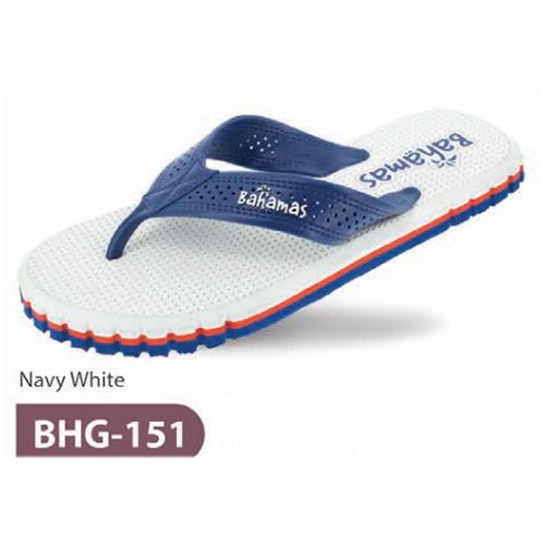 BHG 151 Navy White Mens Slipper
