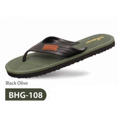 BHG 108 Black Olive Mens Slipper