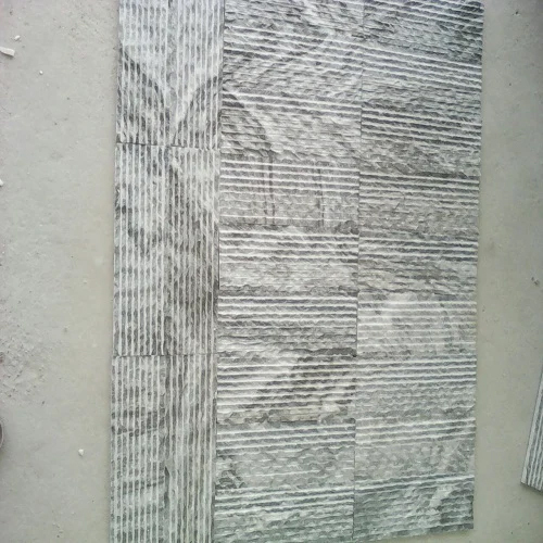 Grays B Black Ruffled Mosaic Tile