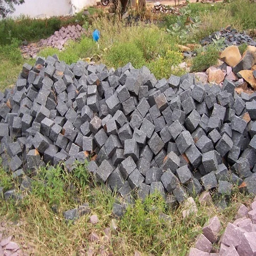 Black Granite Cobble Stone