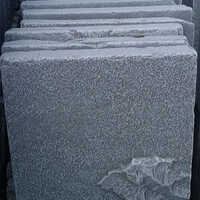 Tumbled Kota Blue Limestone Tile - Limestone, Different Sizes, Matte Finish, Black Color | Ideal For Exterior Applications, Plain Design