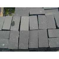 Kadappa Black Limestone Cobble - Natural Limestone Blocks In Various Sizes | Elegant Black Finish, Durable And Moisture-resistant
