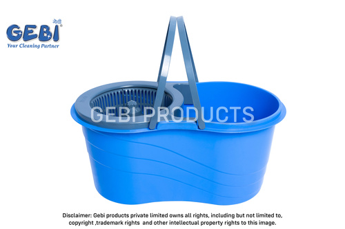 Gebi Spin Bucket mop With 360 Degree Rotation  Steel Spinner 12 litres