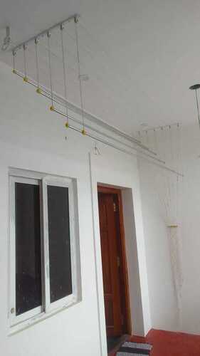 Ceiling mounted pulley type cloth drying hangers in Mannam Kochi