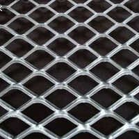 Expanded Metal Mesh - Aluminum Wire Mesh , Lightweight Silver Color With Powder Coating And Versatile Hole Shape Options