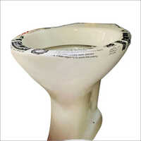 Ceramic Western Toilet Seat - 60x33x72 cm | Polished Finish, Open Front Design, Easy to Clean
