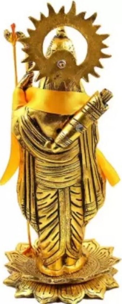 Lord Ram Metal Statue Idol gold plated