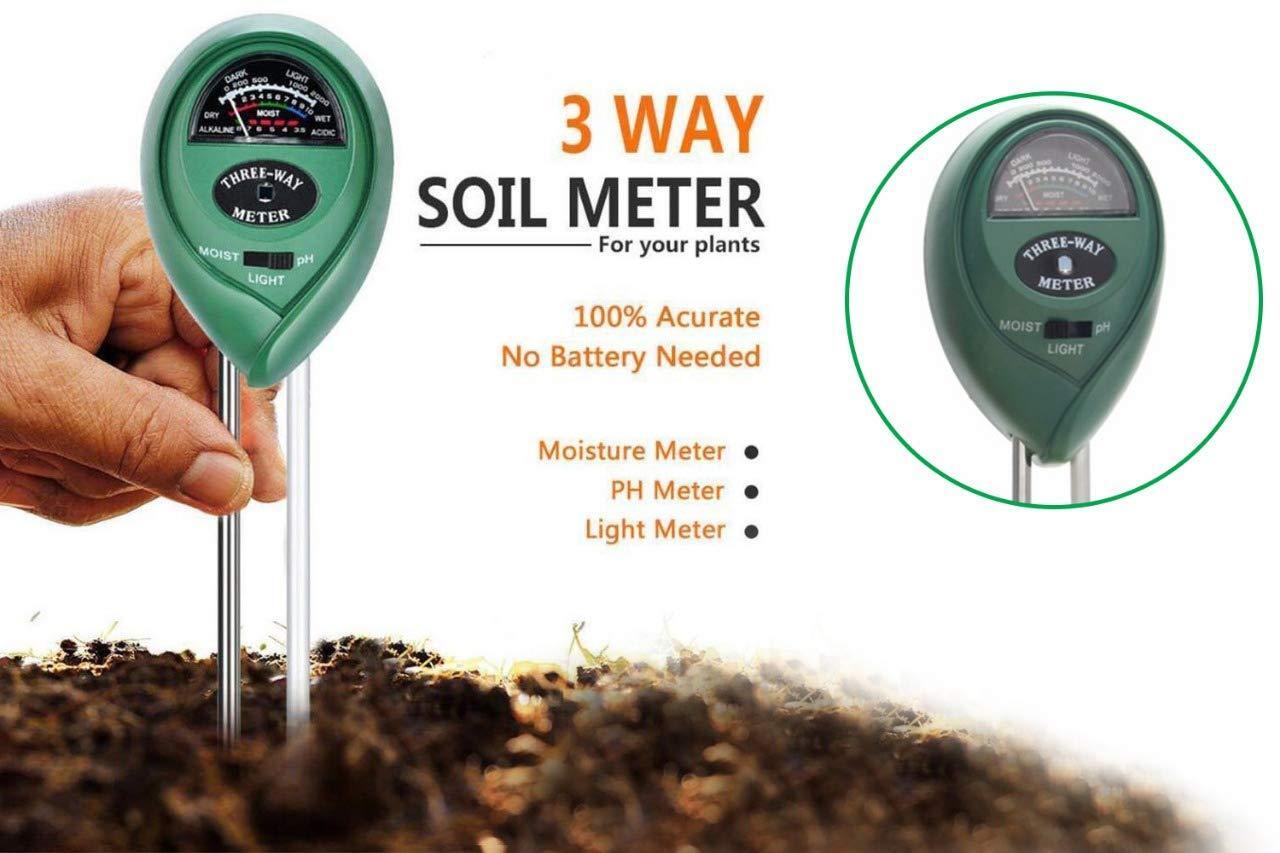 SOIL TESTER 3-IN-1 PLANT MOISTURE SENSOR (GREEN) (0473)