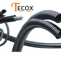 Uv Polyamide Flexible Conduit Pipe - Od 10-54.5mm, Black & Gray, Seamless, Ip67 Rated, Resistant To Oil & Solvents, Temperature Range -40â°c To 120â°c
