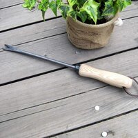 Gardening Tool - Hand Weeder Straight (0480) - Carbon Steel, 28x10x2 Cm, Black | Ideal For Precision Weeding In Gardens And Flower Beds