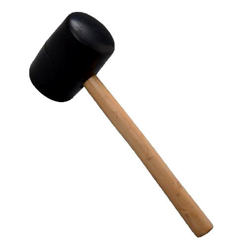 Black & Cream Rubber Mallet Hammer