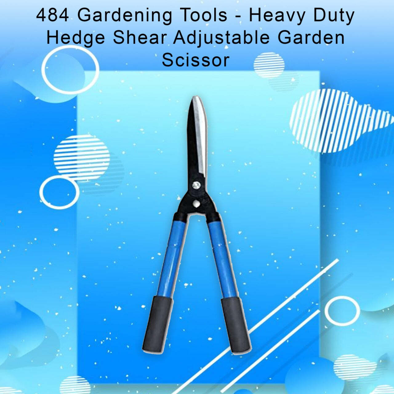 GARDENING TOOLS - HEAVY DUTY HEDGE SHEAR ADJUSTABLE GARDEN SCISSOR WITH COMFORT GRIP HANDLE (0484)