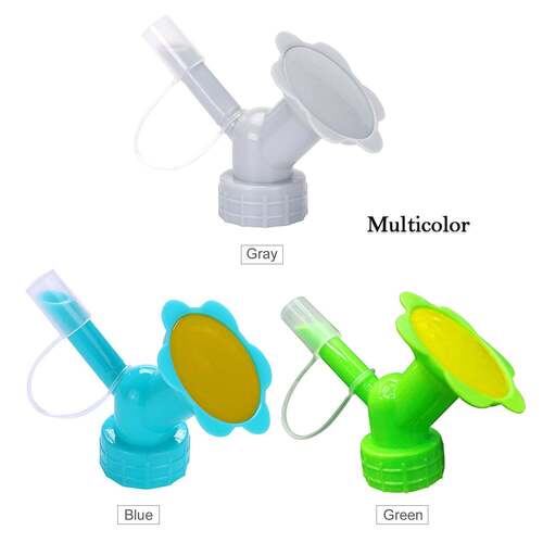 2 IN 1 BOTTLE CAP SPRINKLER DUAL HEAD BOTTLE WATERING SPOUT DOUBLE ENDED BOTTLE WATERING NOZZLE WATERING CAN NOZZLE FOR INDOOR SEEDLINGS PLANT GARDEN TOOL (4978)