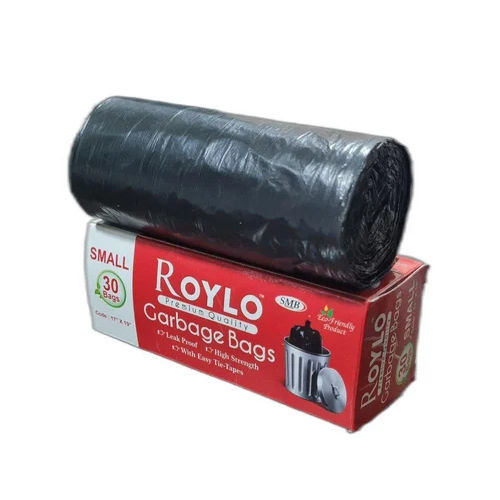 Black Plastic Garbage Bag Roll