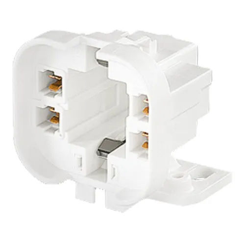 White G24 Gx24 Lamp Holders For Cfl