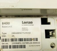 LENZE 8400 1.5KW 415V  E84ABBNE7524SN0