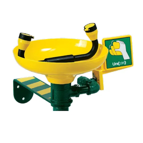 Yellow Unicare Lse 1B Wall Mounted Safety Eyewash