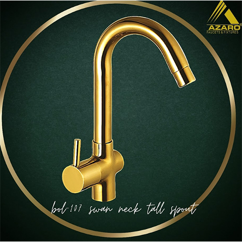 Swan Neck Brass Metal Water Taps Azaro Bold