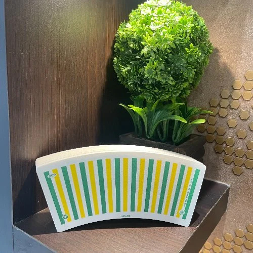 Paper Cup Blanks - 140 GSM White Paper, Printed PE Coated, Food-Grade Material, Compatible with Automated Cup Forming Machinery, Flexible and Heat Resistant, Eco-Friendly Options Available