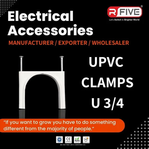 White U 3-4 Upvc Clamps