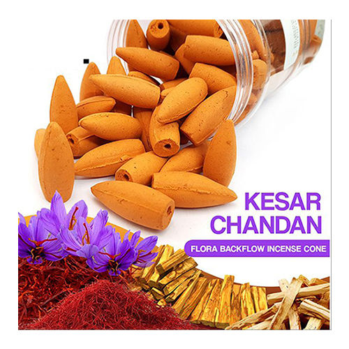 Kesar Chandan Flora Bckflow Incense Cone