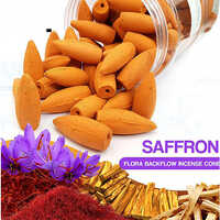 Saffron Flora Bckflow Incense Cone