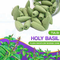 Tulsi Holy Basil Flora Bckflow Incense Cone