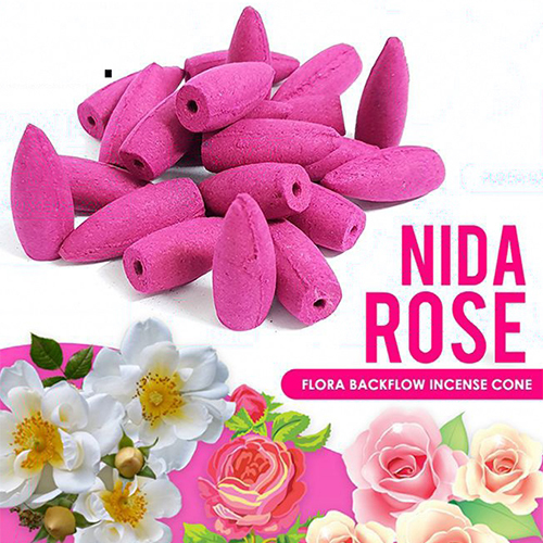 Nida Rose Flora Bckflow Incense Cone