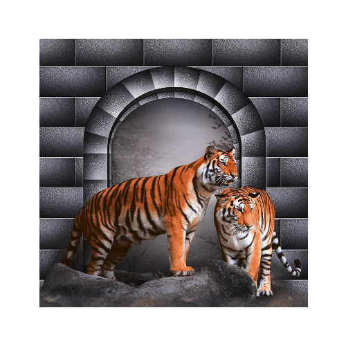 Tiger Printed Poster Tiles